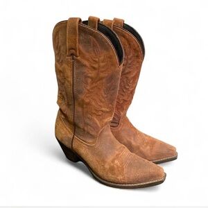 Laredo Tan Leather Heeled Boots